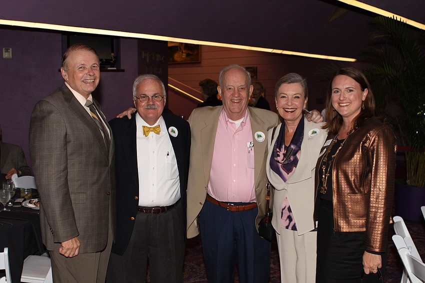 Dr. Larry Thompson, David Duncan with Howard and Janice Tibbals and Stacey Corley