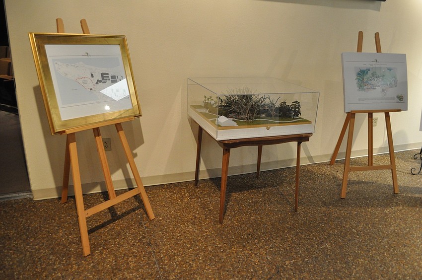 Boards with drawings of what the garden will look like as well as a miniature replica were on display inside Selby Gardens.