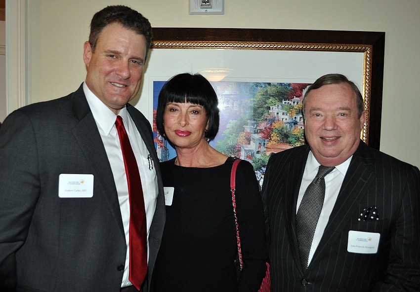 Dr. Andrew Cutler with Pat and Jean Francois Rossignol