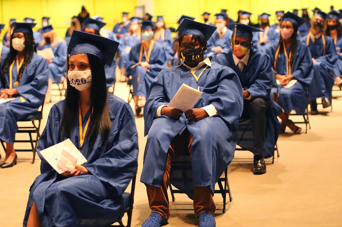 Mainland High School's Class of 2020 during its graduation ceremony in July 2020. File photo