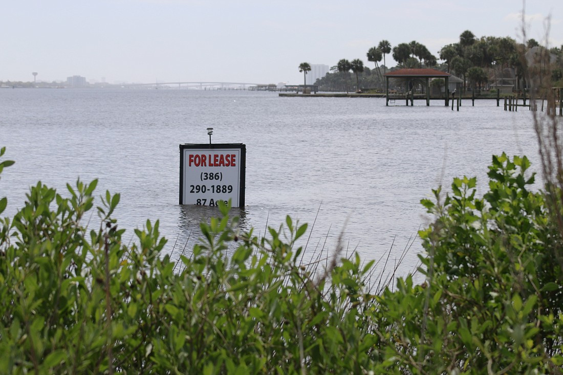 A 0.87-acre submerged parcel of land in the Halifax River near Cassen Park in Ormond Beach is available for lease. Photo by Jarleene Almenas