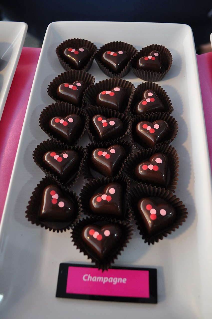 Champagne chocolates were just one of the many flavors made by Viktoria Richards Artisan Chocolates.