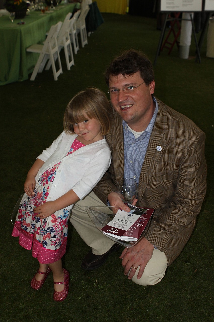 Maeve Noble, 4, with her dad Ryan Noble