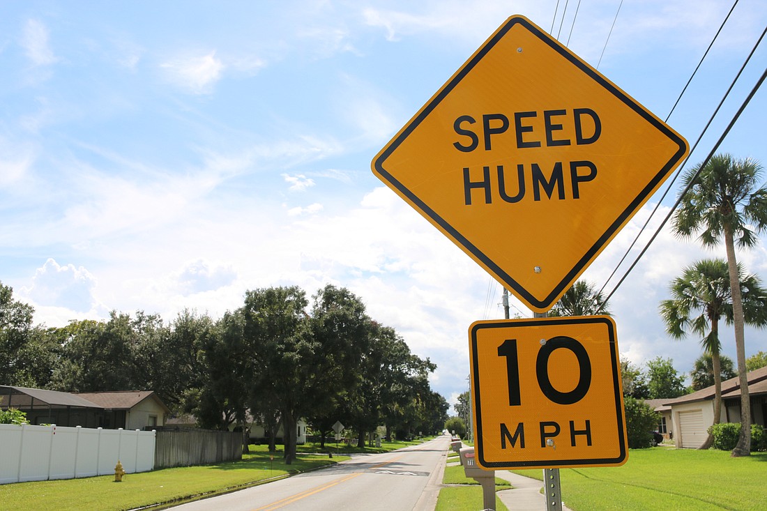 Speed tables were installed at Fleming Avenue earlier this summer. Photo by Jarleene Almenas