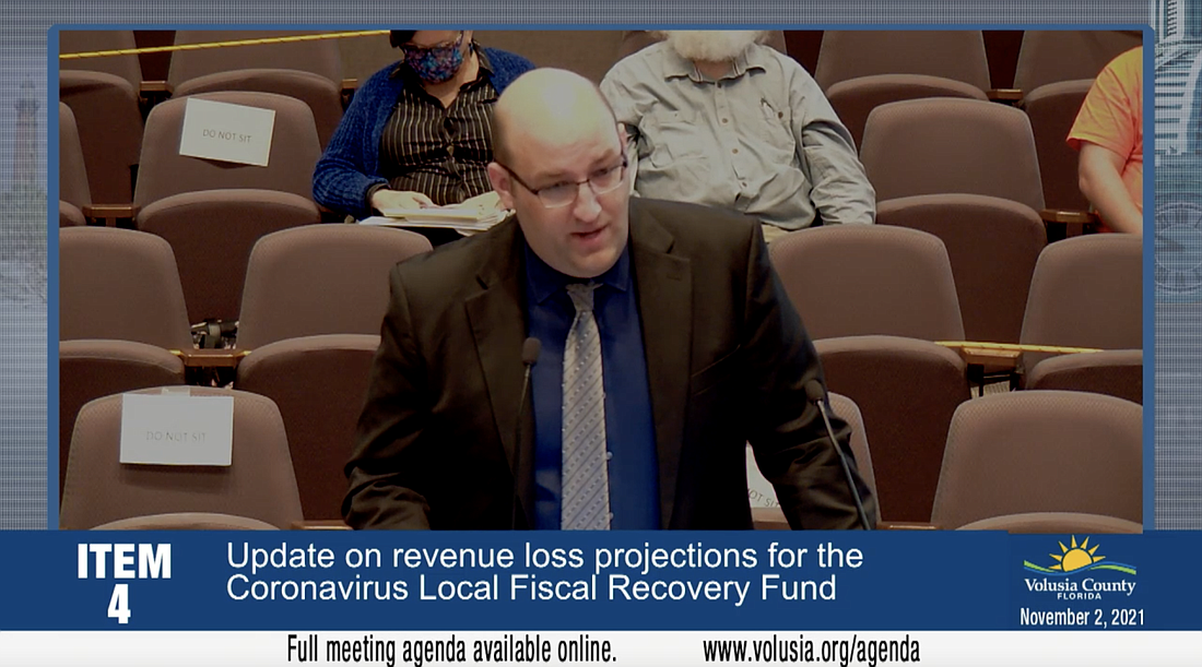 Ryan Ossowski, Volusia County chief financial officer. Screenshot courtesy of Volusia County Government