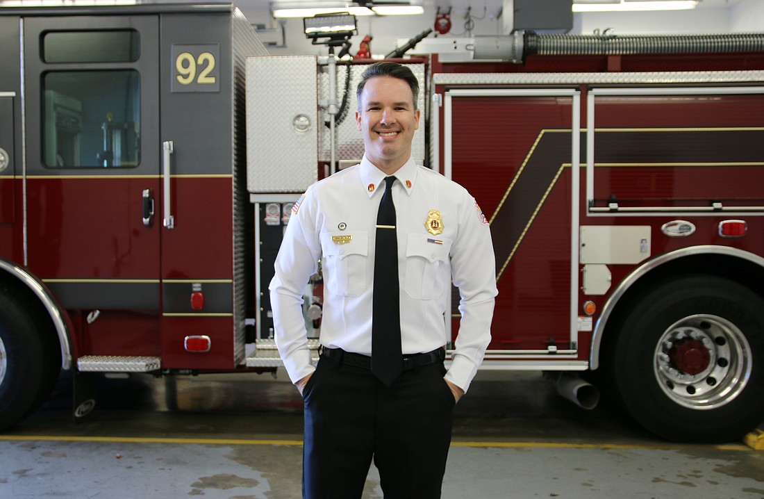 Capt. Travis Taft began his career with the Ormond Beach Fire Department 17 years ago. Photo by Jarleene Almenas