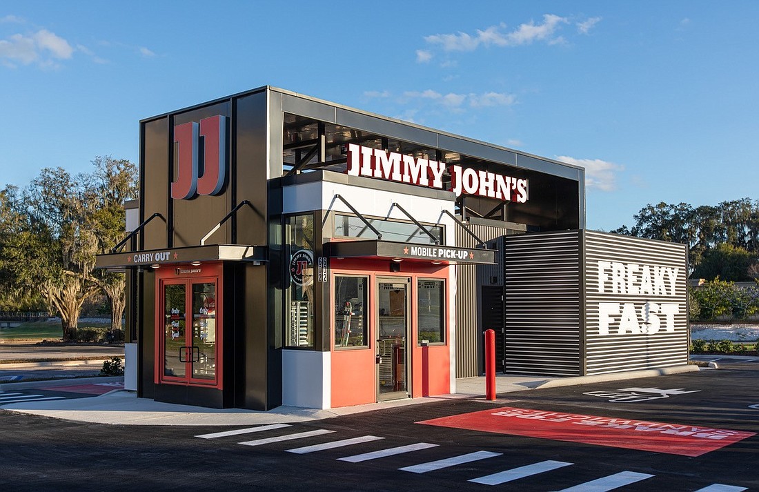 Courtesy. Winter Haven developer Tom Wolf Co. helped create the first modular, drive-thru-only Jimmy John&#39;s restaurant, located in Bartow.