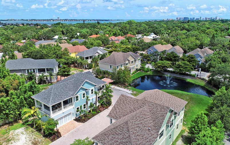 An aerial view of Granada Park, a new green community located between North Siesta and Oyster Bay. (Courtesy photo)