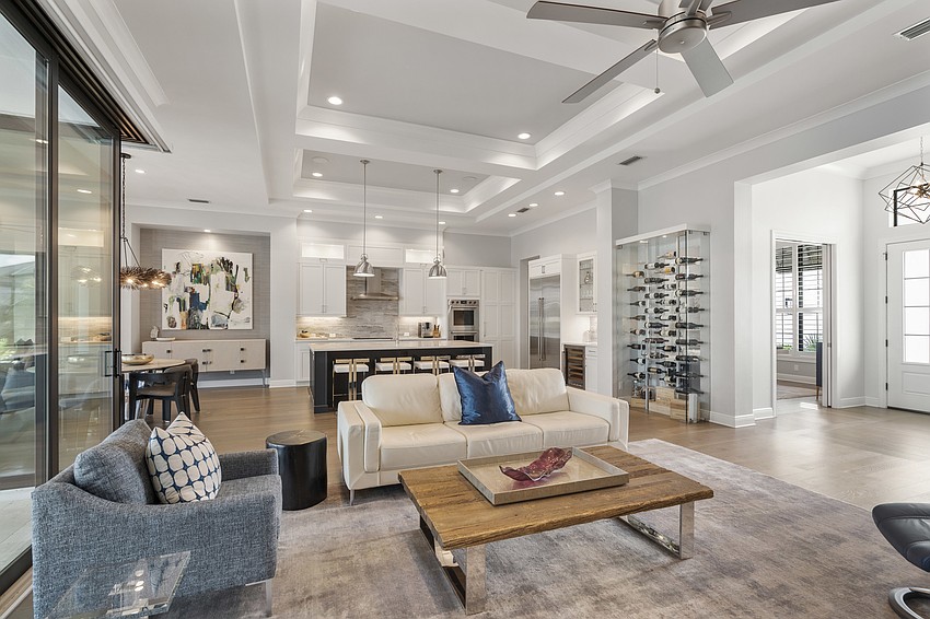 This Lakehouse Cove at Waterside home at 764 Crosswind Ave. sold for $2.3 million. It has three bedrooms, three baths, a pool and 3,202 square feet of living area. Courtesy photo.