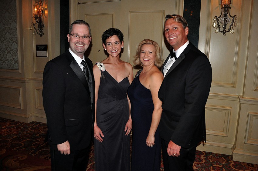 Kyle and Kristin Garner with Lori and David France