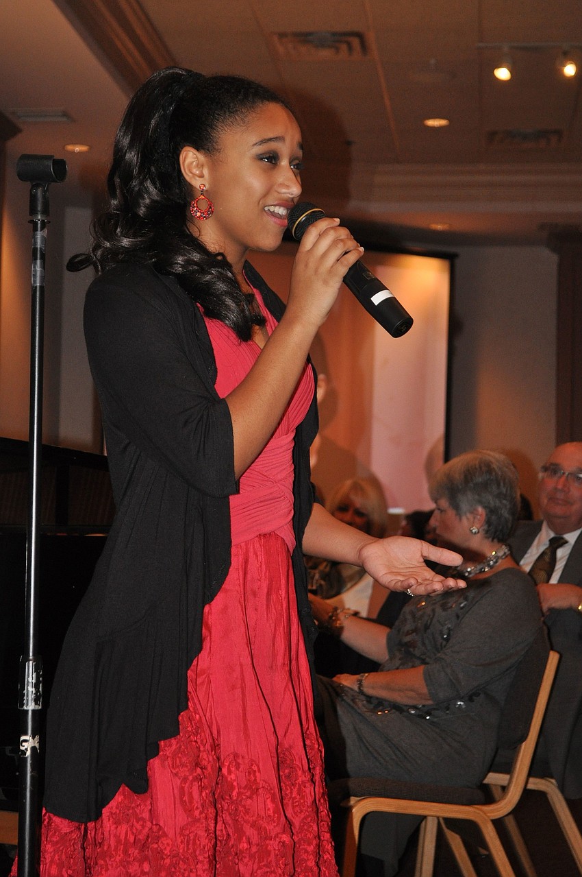 Maria Wirries performed two songs for the crowd Sunday, Feb. 24.