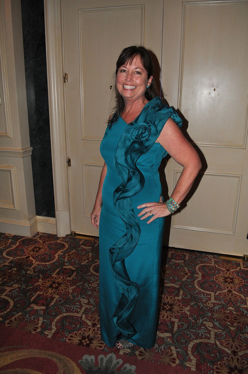 Sandy Anderson wearing Terri Jon