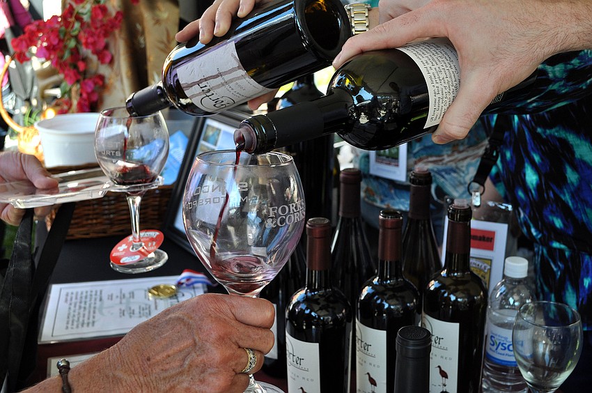 Each guest had their own wine glass to take around with them as they tried sips of different wines at the Grand Tasting.