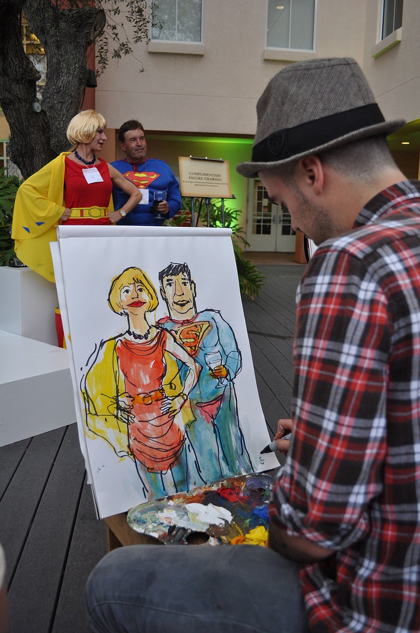 Eric DeBarros draws Wonder Woman and Superman.