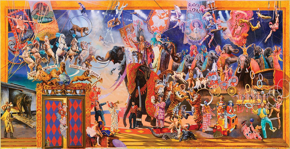 William Woodward's mural, "The Greatest Show On Earth"  Photo courtesy Giovanni Lunardi.