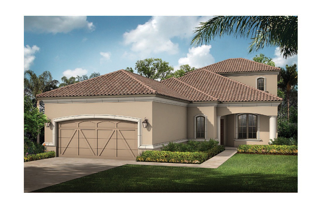 Taylor Morrison will use a California Tuscan design on five floor plans for homes in the Esplanade by Siesta Key.