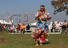 David Wittmar tells his life story through a traditional hoop dance.