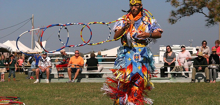 David Wittmar tells his life story through a traditional hoop dance.