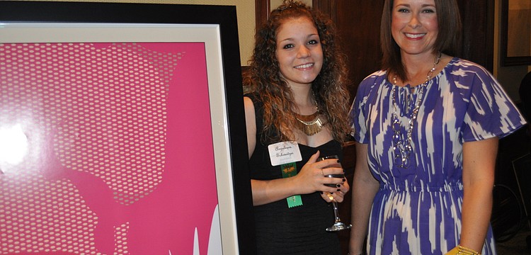 Angalique Schweitger of Southeast High School with Kari Reddish, a digital design teacher at Lakewood Ranch High School