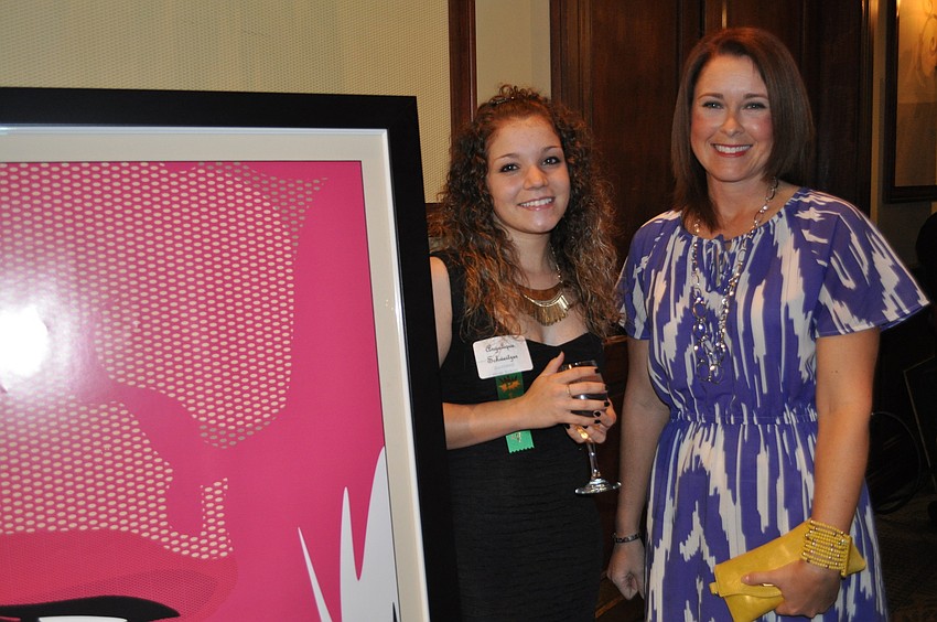 Angalique Schweitger of Southeast High School with Kari Reddish, a digital design teacher at Lakewood Ranch High School