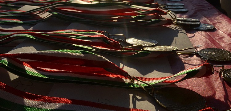 Medals were given out to different age categories.