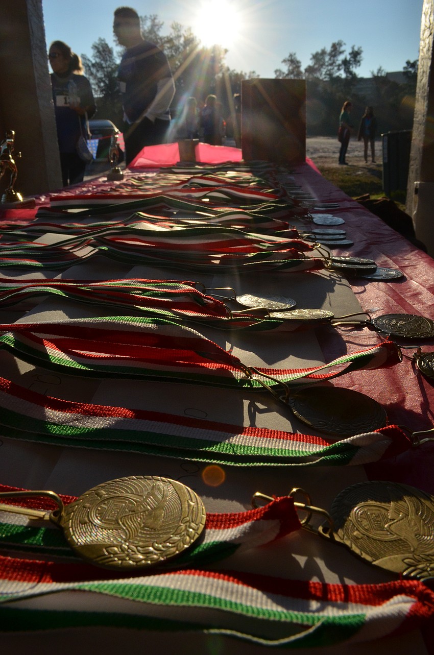 Medals were given out to different age categories.