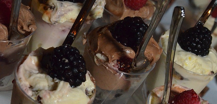 Vivian Kalvaria made these kosher chocolate mouse, lemon curd, babka cake, and berry cups at the Chabad of Sarasota.
