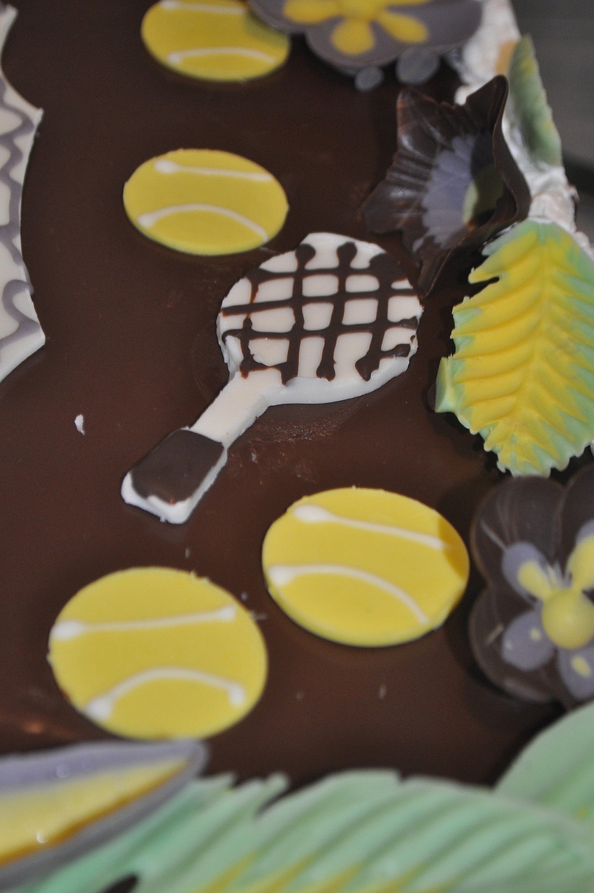 The Longboat Key Club marked the occasion with a tennis-themed cake.