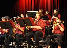 Several Riverview horn players took solos during the bandâ€™s three-song performance.