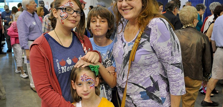 Ruth Schay with her children, Kristina, Kaylie and Adam.