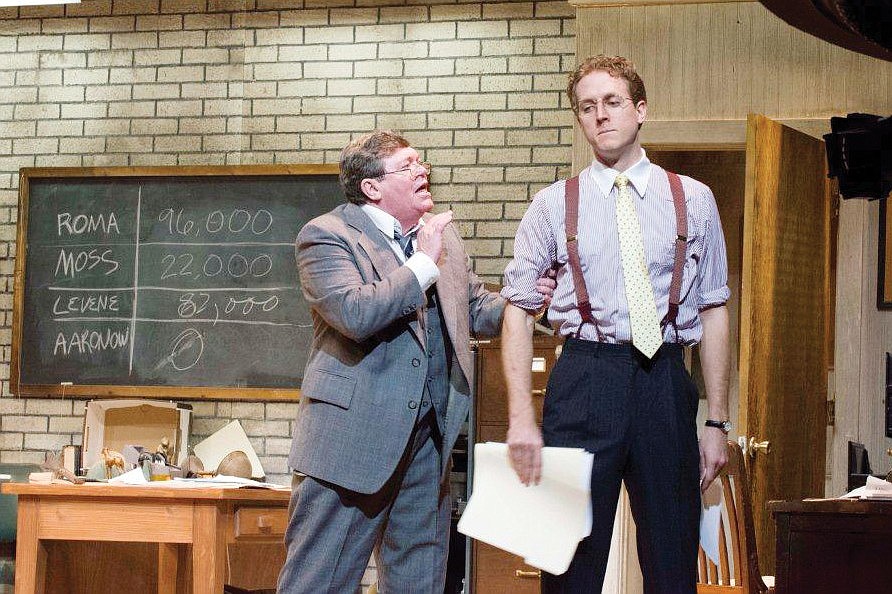 Douglas Jones and Jesse Dornan in Asolo Repertory Theatre's "Glengarry Glen Ross." Photo by Cliff Roles.
