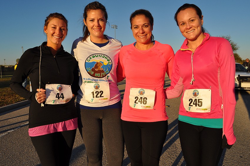 Christina Despot, Kelsie MacMillan, Stacey Royce and Lauren Deubert have made a goal to complete one race together each month.