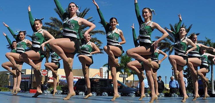 The Lakewood Ranch Mustangs Silver Stars Dance Team performed several routines.
