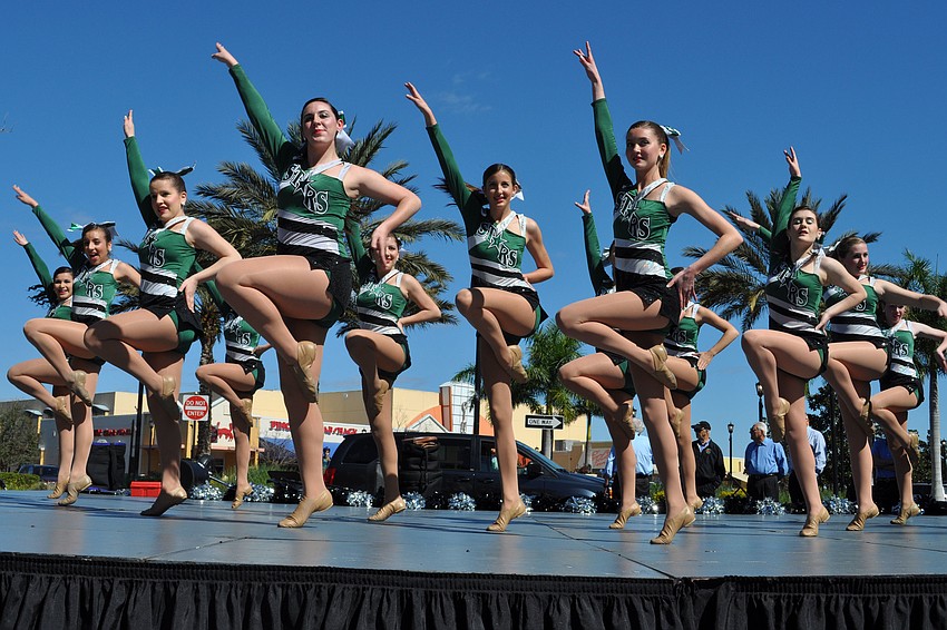 The Lakewood Ranch Mustangs Silver Stars Dance Team performed several routines.