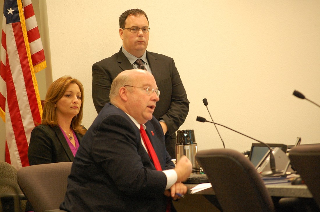 Sarasota County Administrator Randy Reid discusses bus rapid transit with County commissioners Jan. 30.