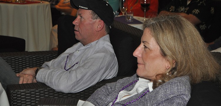 Mary and Steve Wiltse watch the Ravens during the 2nd quarter