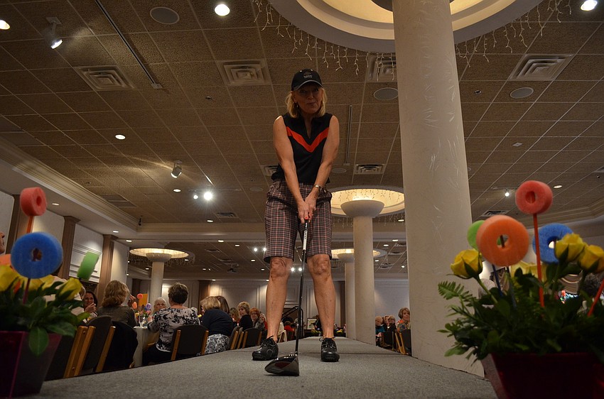 Cheryl Cummerow models a Sport Haley top and shorts from Dilliardâ€™s.