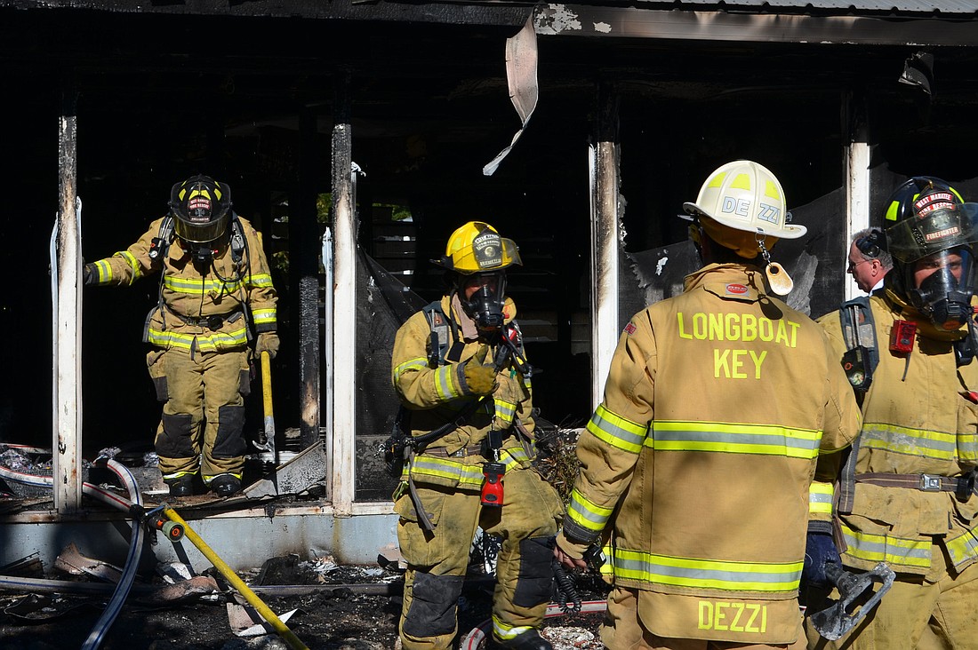 A Gulfside Road home is no longer habitable after a fire sent black smoke billowing throughout the structure.