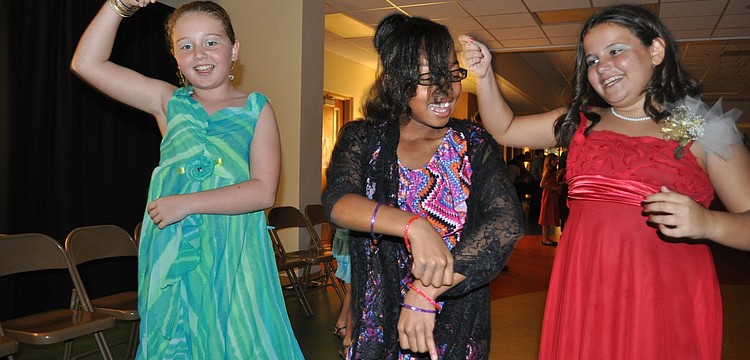 Lizzy Ebury, Anmarie Jeter and Jordan Cangro beat their fathers to the dance floor.