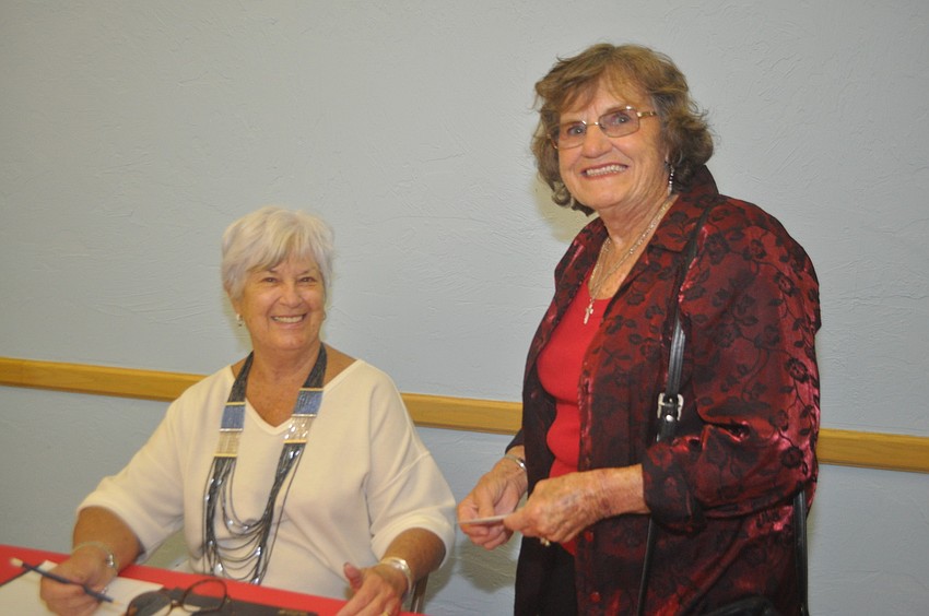 former mayor Dr. Joan Webster and Rita Draveling