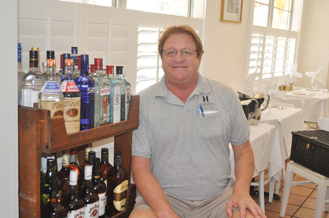 Harry Christensen, pictured in his package liquor "store." Robin Hartill.