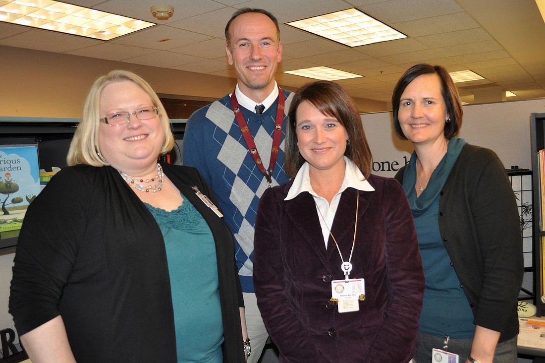 Lindy Carlson, Joe McNaughton, Maidie Meckley, Caroline Hoffner and  Beth Severson and Michelle Compton (not pictured) make up the districtÃ¢â‚¬â„¢s Common Core Design and Innovation Team.
