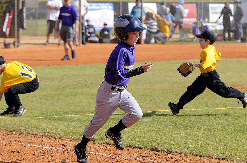 Seven-year-old Chase Prestonâ€™s favorite part of baseball is hitting.