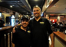 Mr. Beeryâ€™s owner, Mark Tuchman with Scooter Maloney