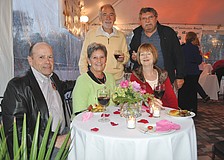 Ray and Linda Baker and Jane Thompson, seated, with Brian Thompson and Steve Peters, standing