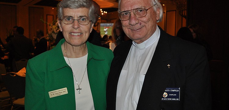 Sister Lucia Haas with The Rev. Fausto Stampiglia