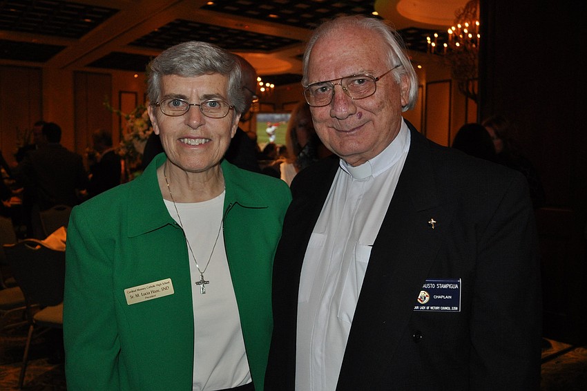 Sister Lucia Haas with The Rev. Fausto Stampiglia
