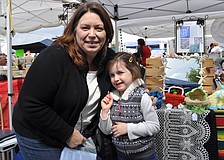 Sharon Hoehn and Gracie Jo, who enjoyed meeting an author of a book about gardening