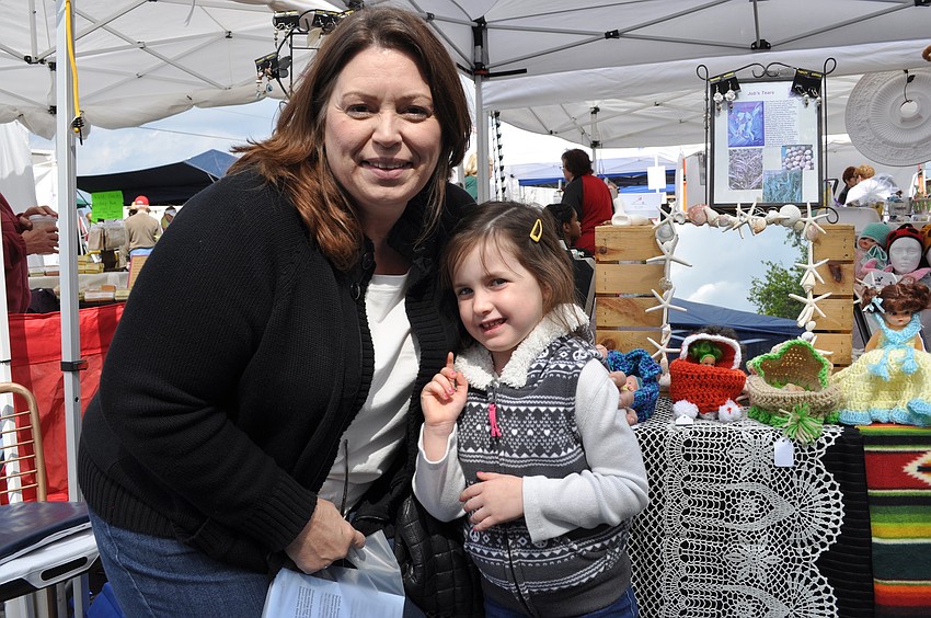 Sharon Hoehn and Gracie Jo, who enjoyed meeting an author of a book about gardening