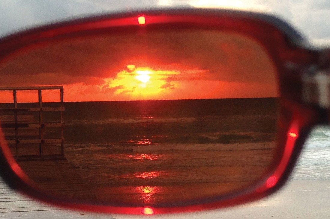 East County resident Edie Abate submitted this photo of sunset taken through her sunglasses at Bradenton Beach.
